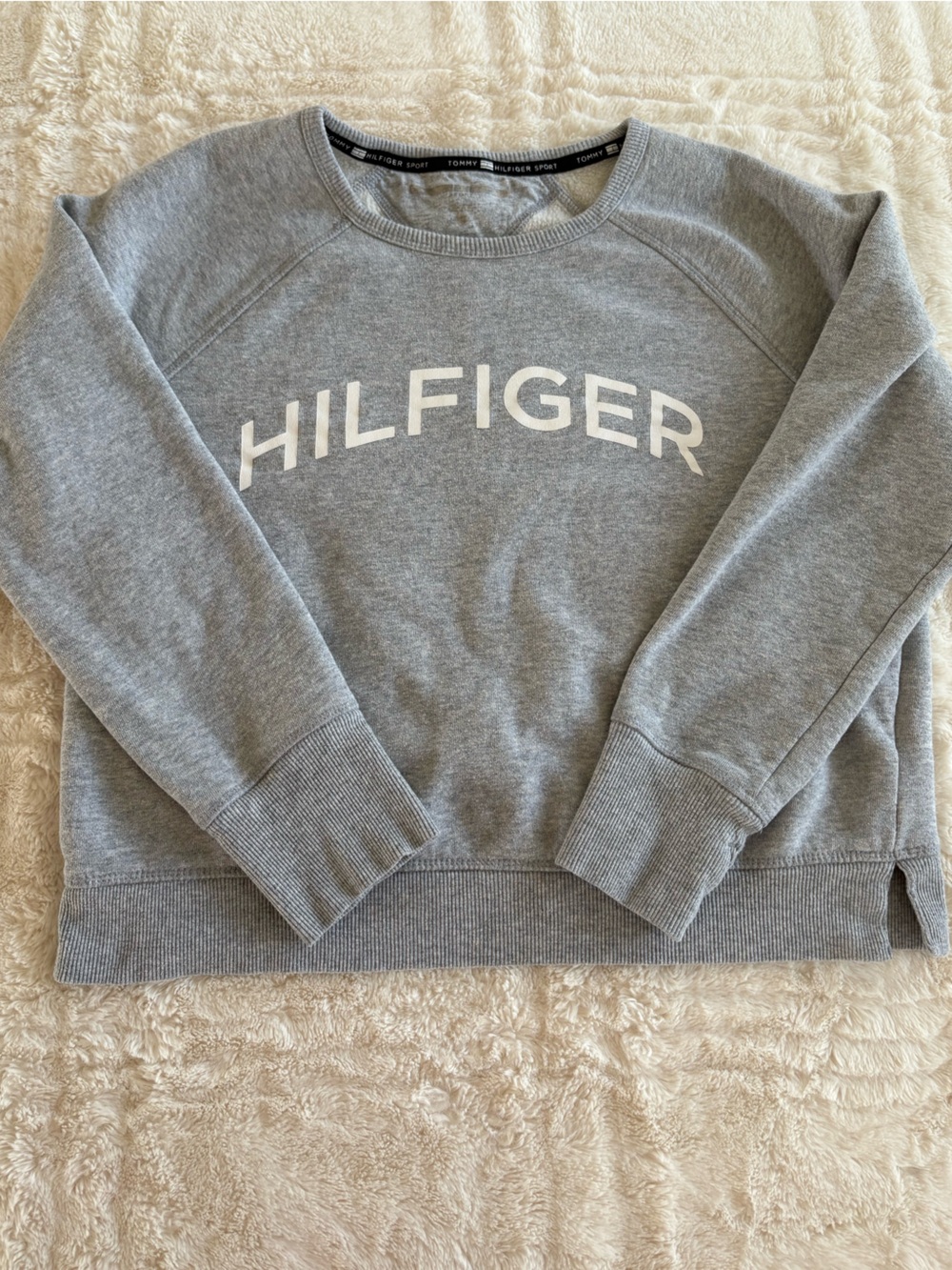 Tommy Hilfiger Women’s Gray Sweatshirt with White Logo